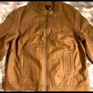 Apt 9 Bomber Style Faux Leather Jacket